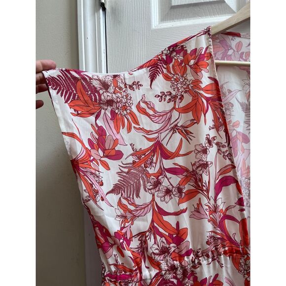 NWT Cupshe Open Front Elasticize Waist Tie Tropical Beach Cover Up Kimono XL - Picture 8 of 12